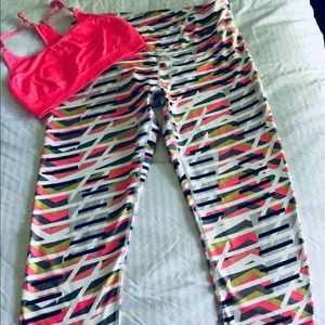 Fabletics sports bra and cropped legging